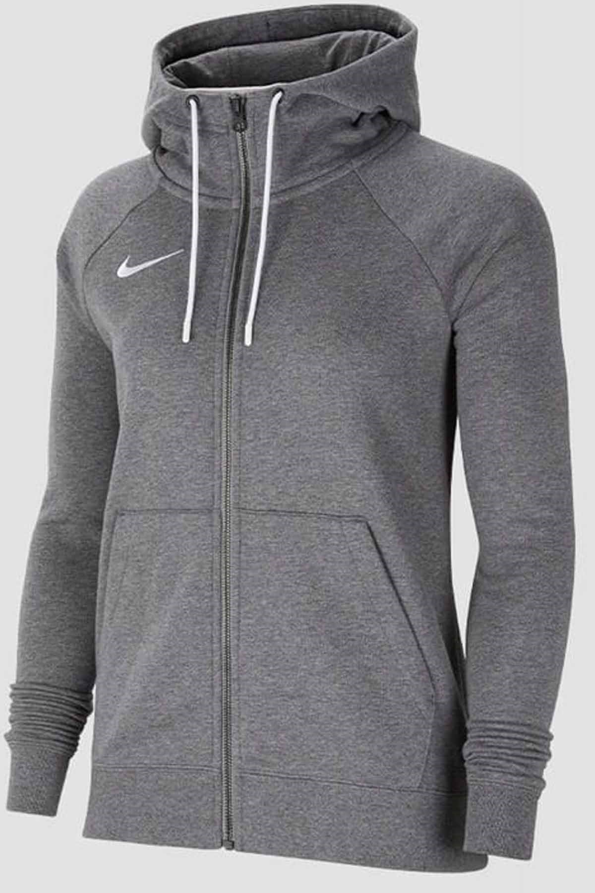 NIKESweatshirtNike Ful Zip Kadın Sweatshirt CW6955-071-K.Gri