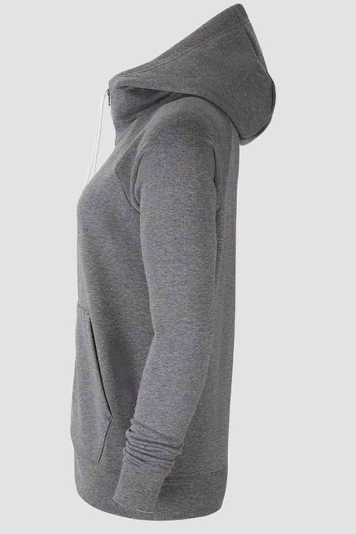 NIKESweatshirtNike Ful Zip Kadın Sweatshirt CW6955-071-K.Gri