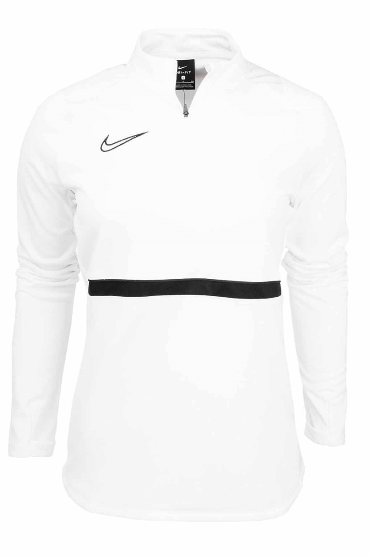 NIKESweatshirtNike Kadın Sweatshirt İçi polarlı Kadın Uzun Kollu Tişört CV2653-100-BEYAZ-SYH