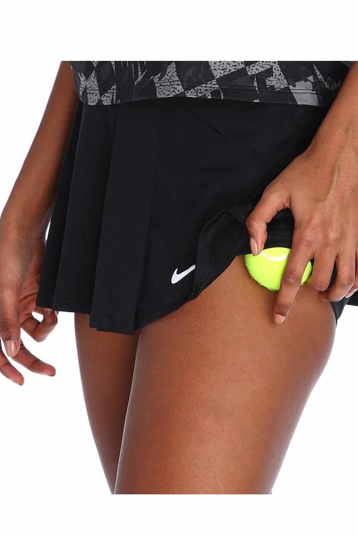 NIKETaytNike Tenis Eteği İçten Taytlı Kadın Tayt DH9552-010-SIYAH