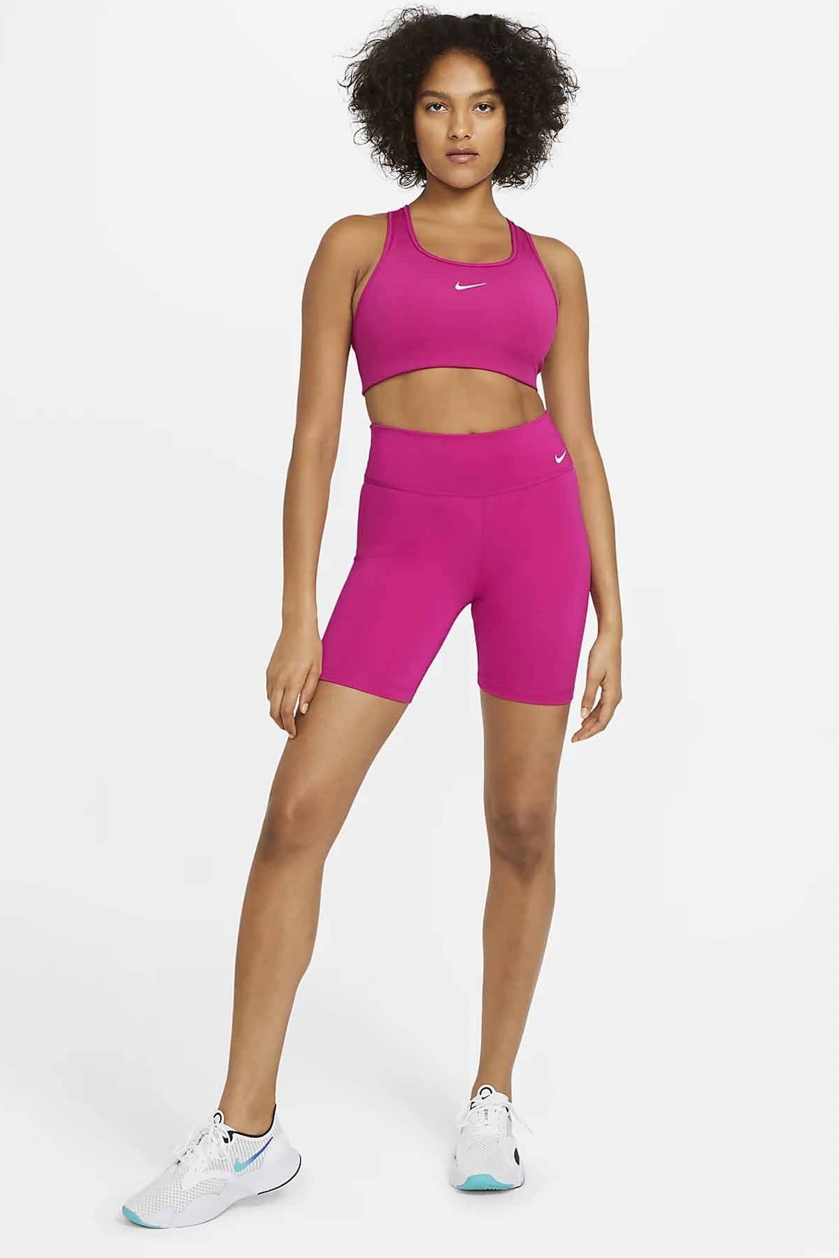 NIKETaytNike W Nk One Df Mr 7in Shrt Kadın Tayt DD0243-615-PEMBE