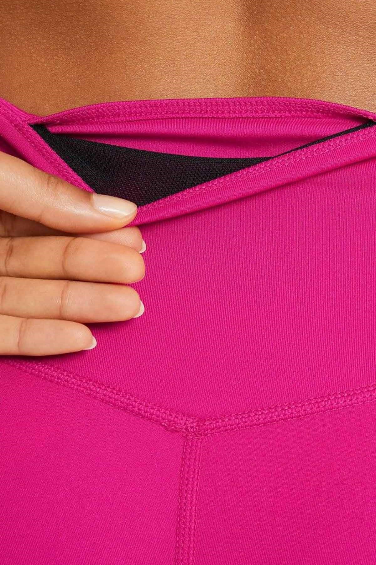 NIKETaytNike W Nk One Df Mr 7in Shrt Kadın Tayt DD0243-615-PEMBE