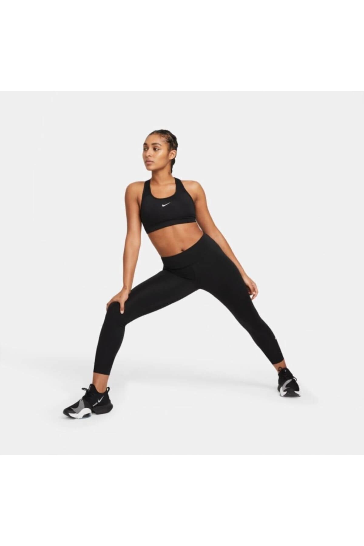 NIKETaytNike W One Df Mr Crp Tgt Kadın Tayt DD0247-010-Siyah