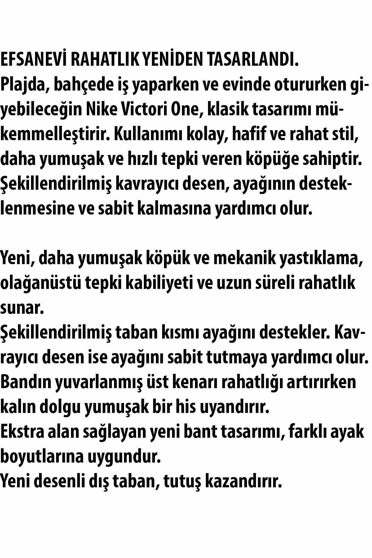 NIKETerlikNike W Victori One Slide Kadın Terlik Ayakkabı CN9677-900-Byaz-Bronz