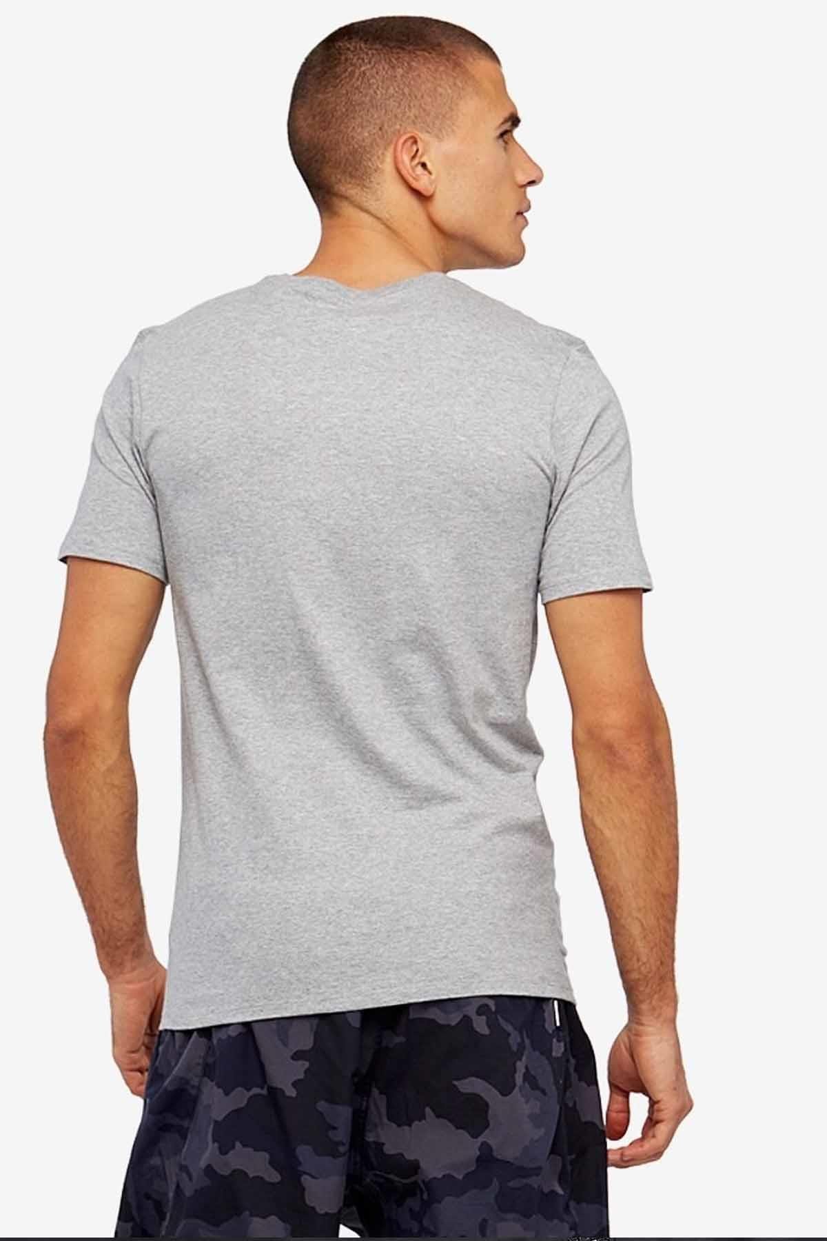 NIKETişörtNike Erkek Tişört %100  Pamuklu Kumaş Erkek Tişört AR4997-064-Gri