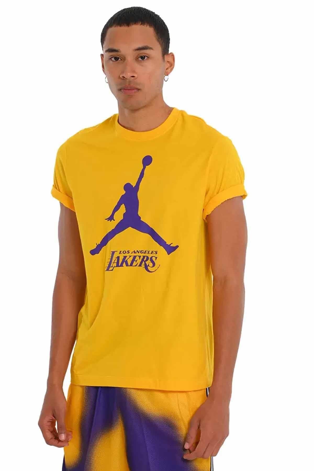 NIKETişörtNike Lal M Es Nba Jdn Ss Tee Erkek Tişört FB9827-728-SARI