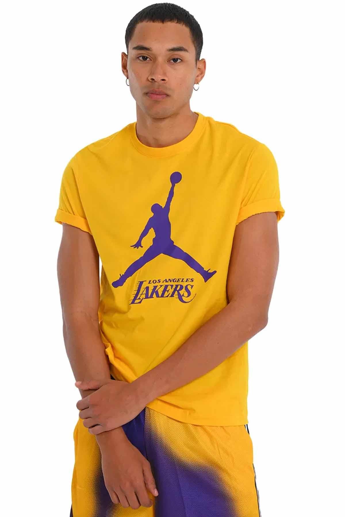 NIKETişörtNike Lal M Es Nba Jdn Ss Tee Erkek Tişört FB9827-728-Sarı