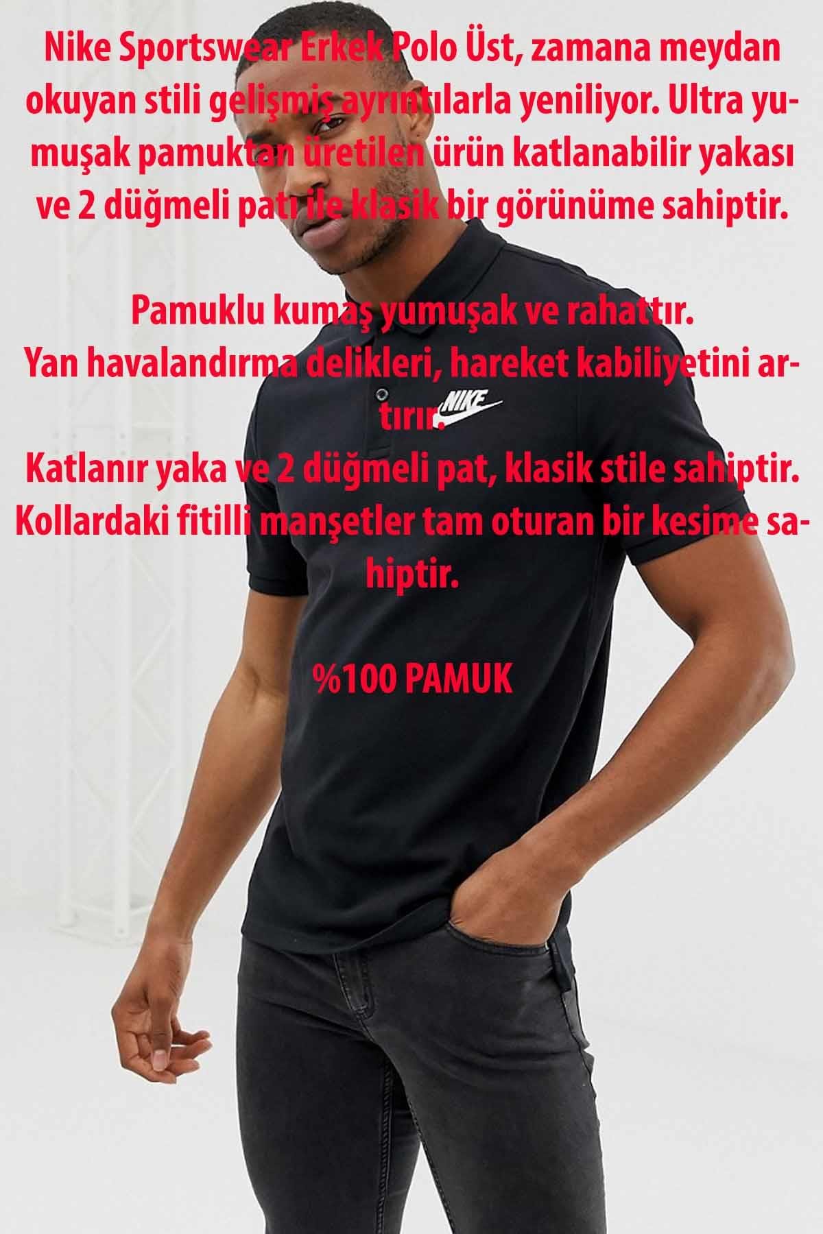 NIKETişörtNike Polo Tişört NSW CE Polo Match Up Erkek Tişört 909746-010-Siyah