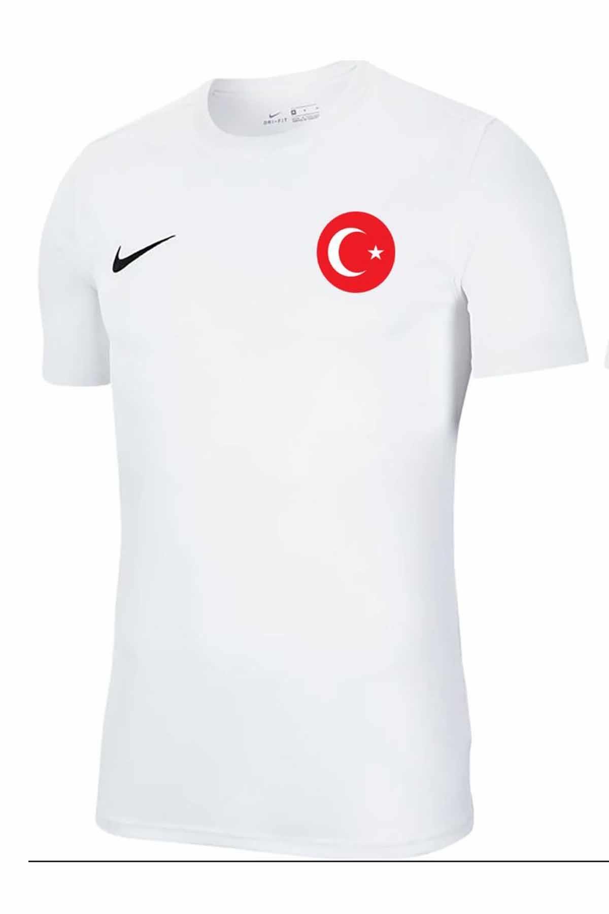 NIKETişörtNike Türkiye Milli Takım Forma Tişört Erkek Tişört NKT100-BEYAZ