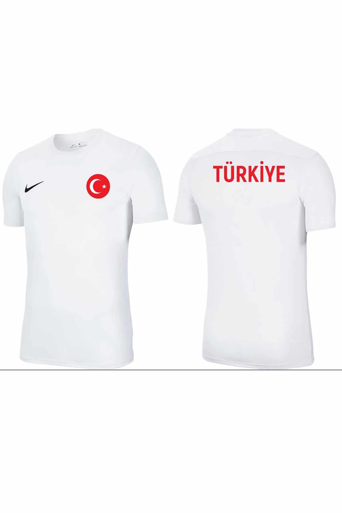 NIKETişörtNike Türkiye Milli Takım Forma Tişört Erkek Tişört NKT100-BEYAZ