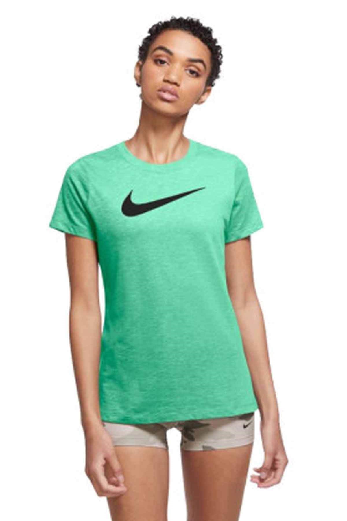 NIKETişörtNike W Dry Tee Dfc Crew Kadın Tişört AQ3212-343-Yeşil