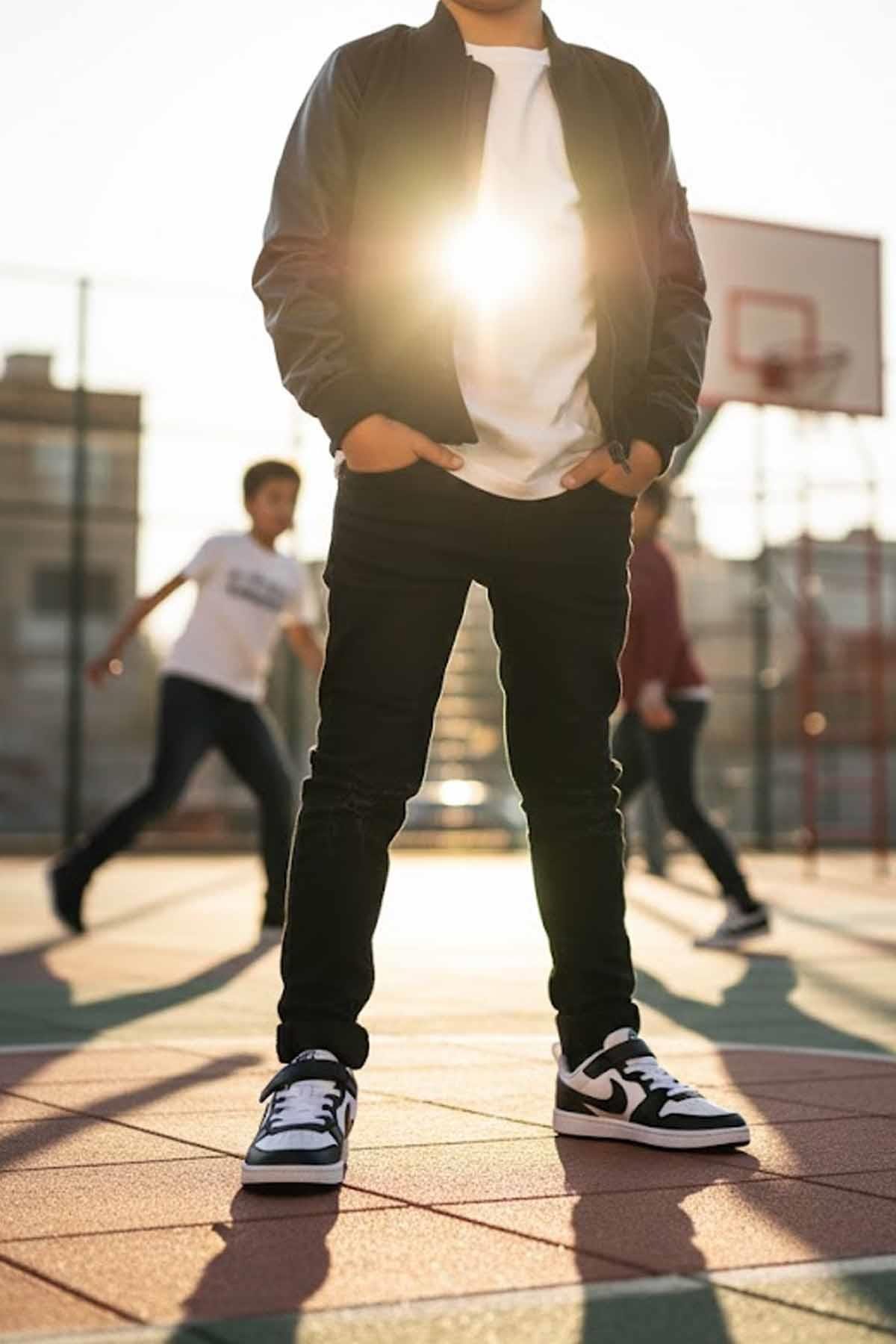 NIKEYürüyüş KoşuNike Court Borough Low Çocuk Yürüyüş Koşu Ayakkabı DV5457-131-BEYAZ