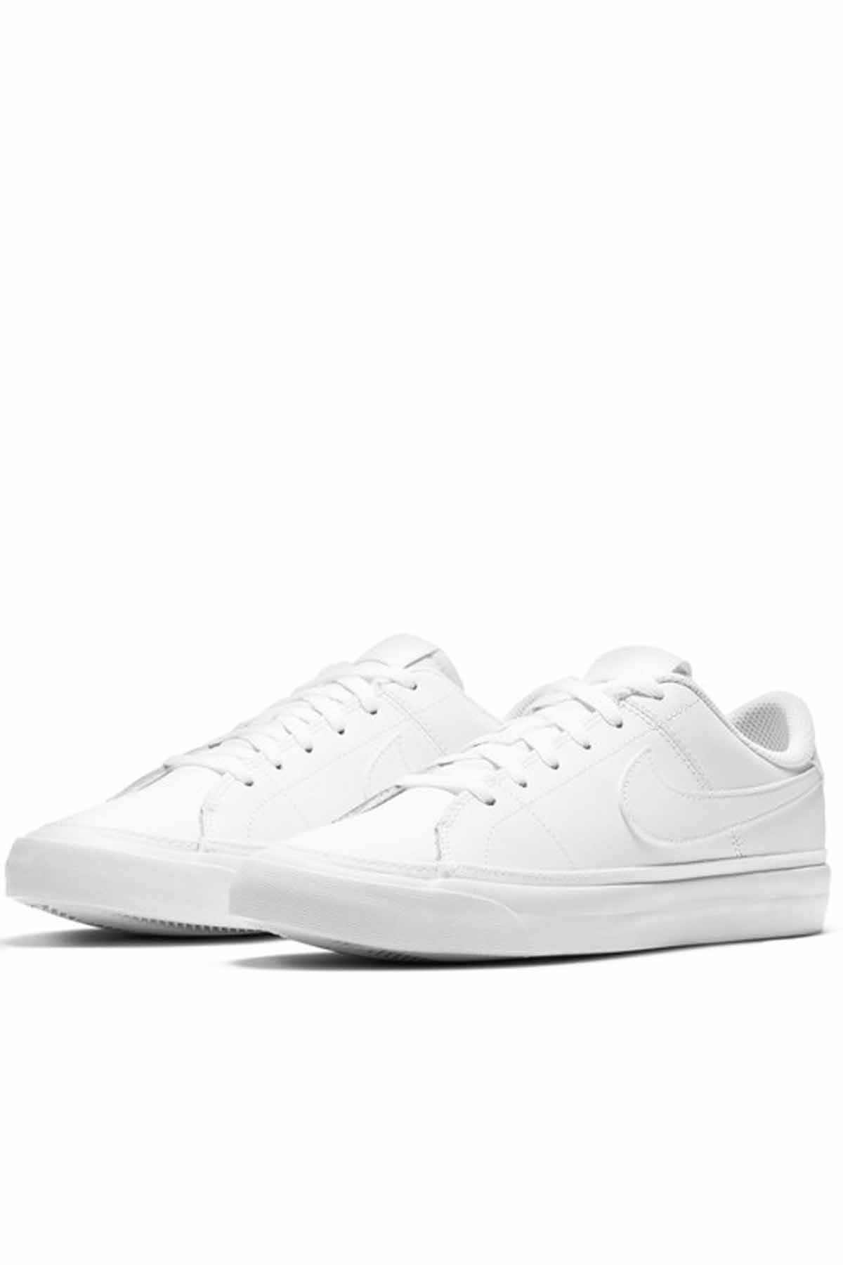 NIKEYürüyüş KoşuNike Court Legacy (Gs) Kadın Yürüyüş Koşu Ayakkabı DA5380-104-Beyaz