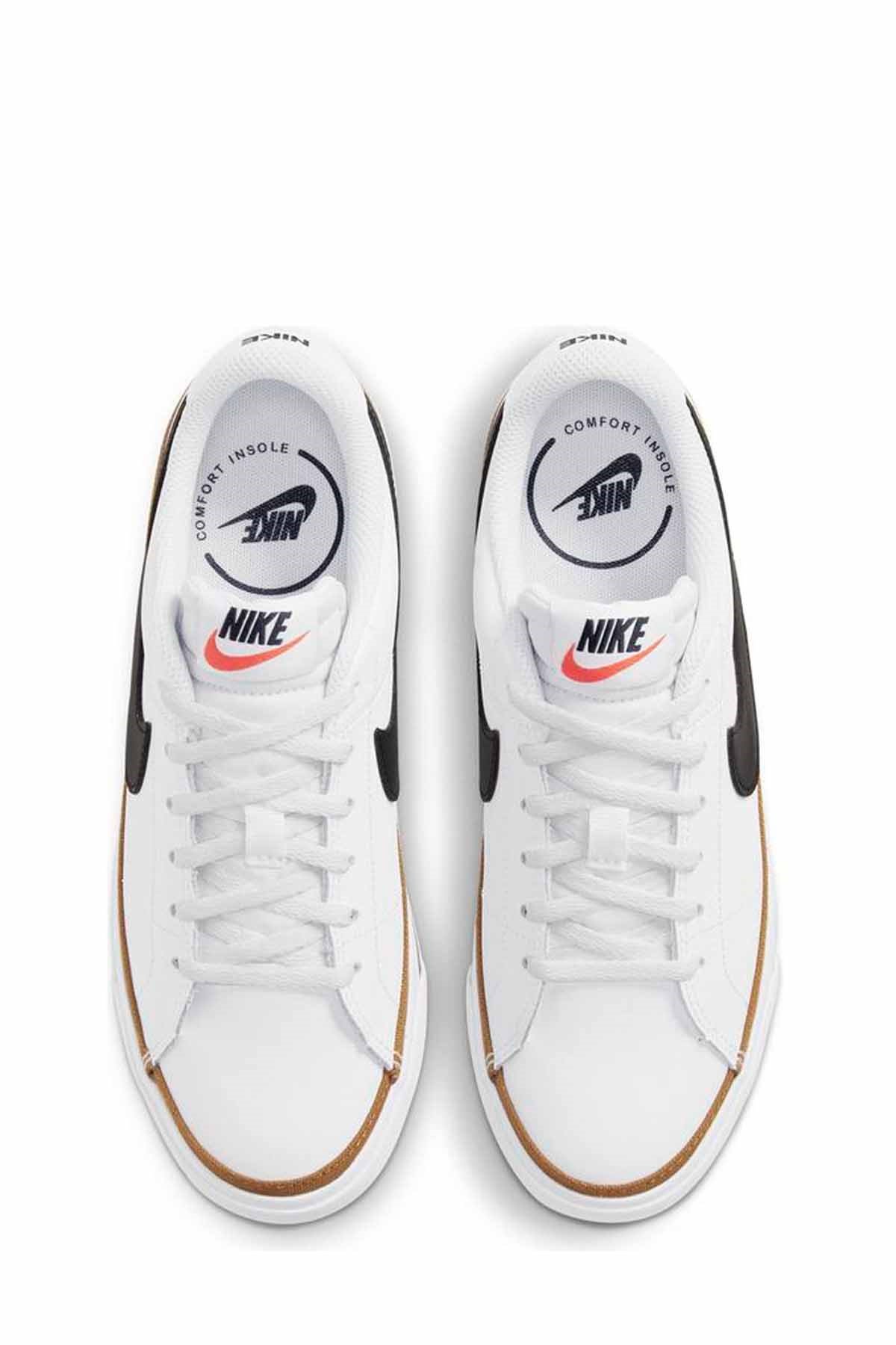 NIKEYürüyüş KoşuNike Court Legacy (Gs) Kadın Yürüyüş Koşu Ayakkabı DA5380-102-BEYAZ-SYH