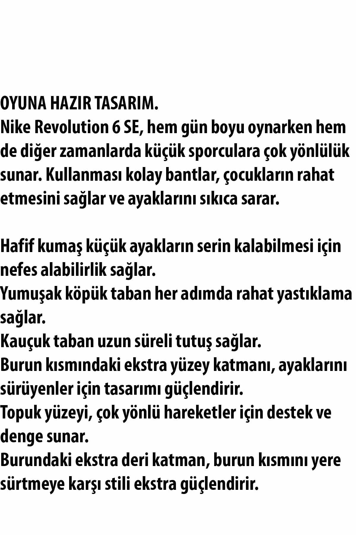 NIKEYürüyüş KoşuNike Revolution 6 NN (PSV) Çocuk Yürüyüş Koşu Ayakkabı DD1095-009-Gri