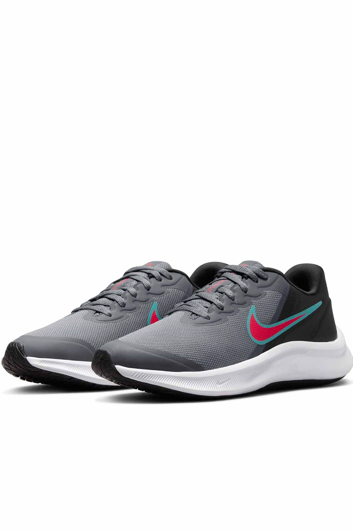 NIKEYürüyüş KoşuNike Star Runner 3 (Gs) Kadın Yürüyüş Koşu Ayakkabı DA2776-008-K.GRI