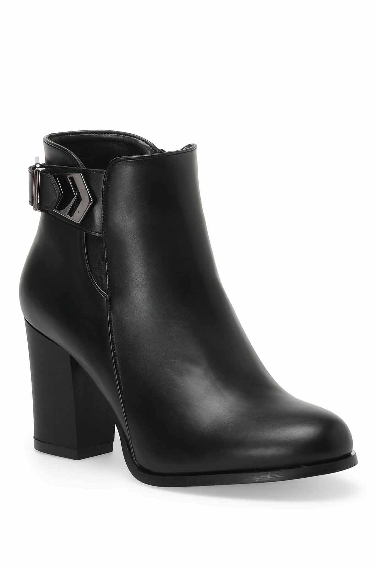 POLARİSBotPolaris Kadın Deri Yandan  Fermuarlı Yüksek Topuklu Bot Kadın Bot A1011832470801SIYAH