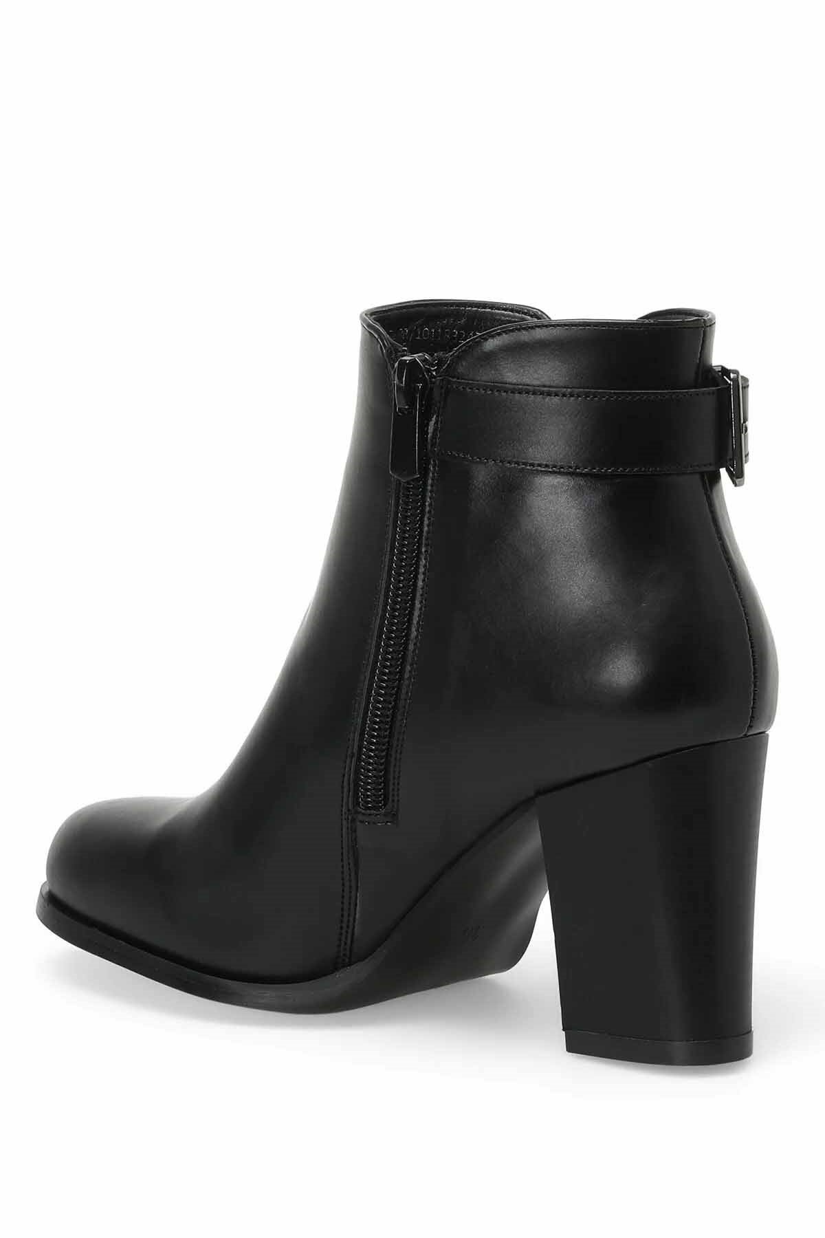POLARİSBotPolaris Kadın Deri Yandan  Fermuarlı Yüksek Topuklu Bot Kadın Bot A1011832470801SIYAH