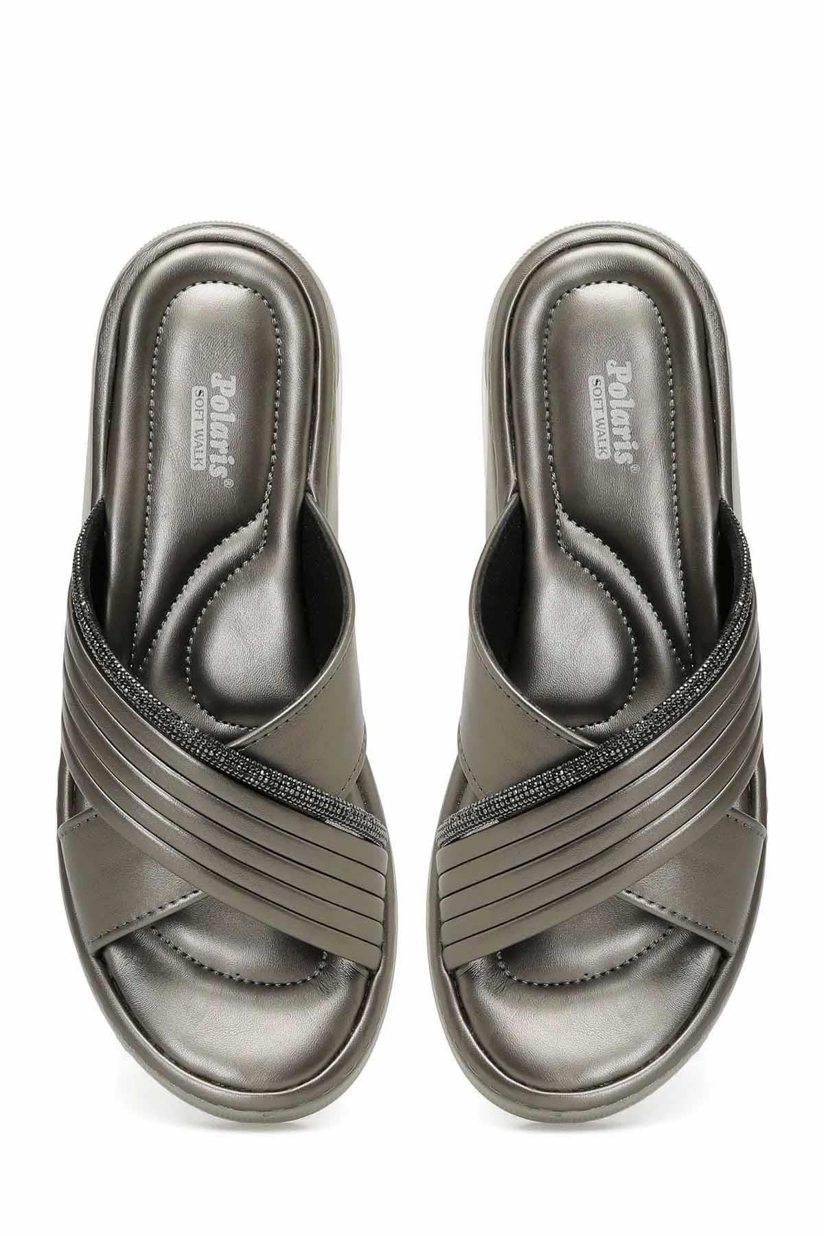 POLARİSTerlikPolari Kadın Terlik Kadın Terlik Ayakkabı 325622PLATIN