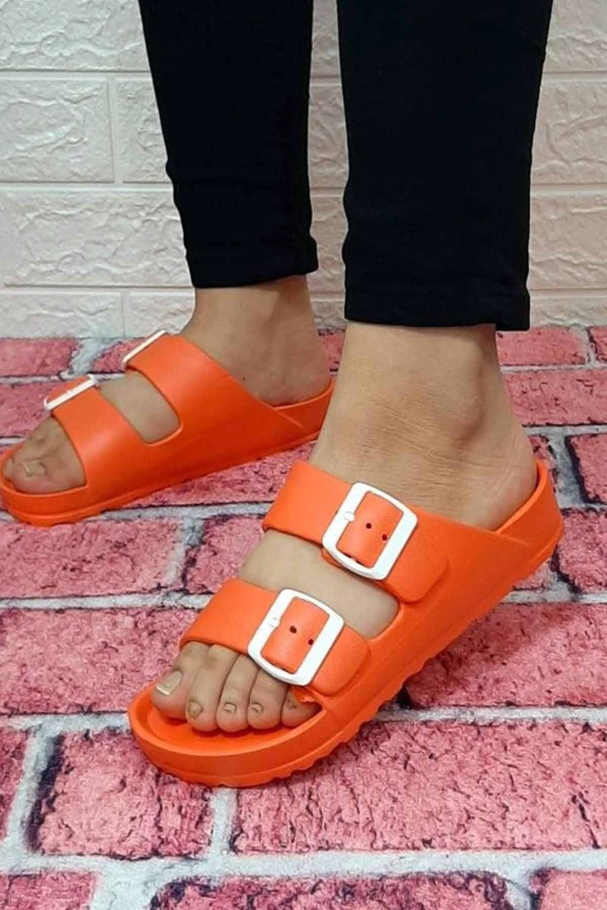 POLARİSTerlikPolaris Kadın Plaj Havuz Bahçe Kadın Terlik Ayakkabı PLRS400367YYavruağzı