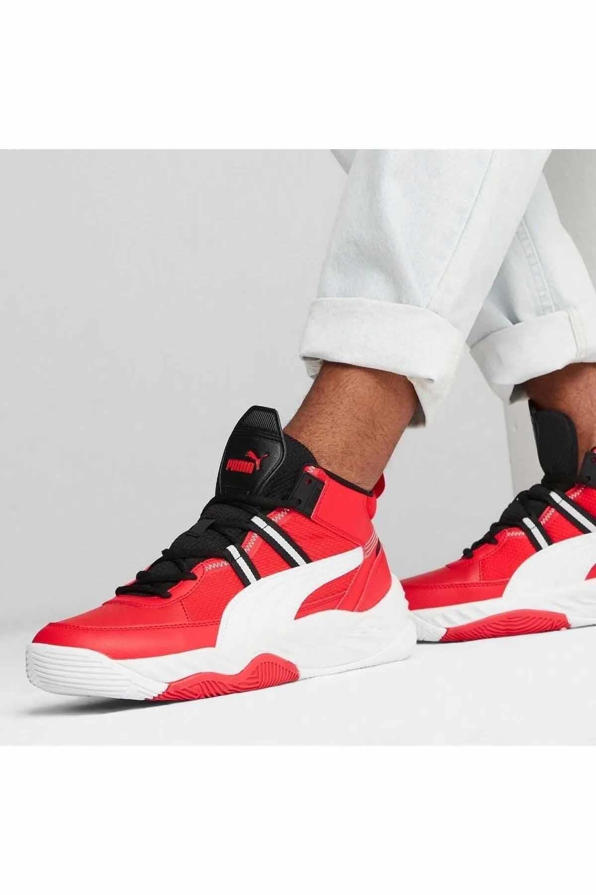 PUMA BasketbolPuma Basketbol Ayakkabısı Rebound Fature Erkek Basketbol Ayakkabı 392329-05 KIRMIZI