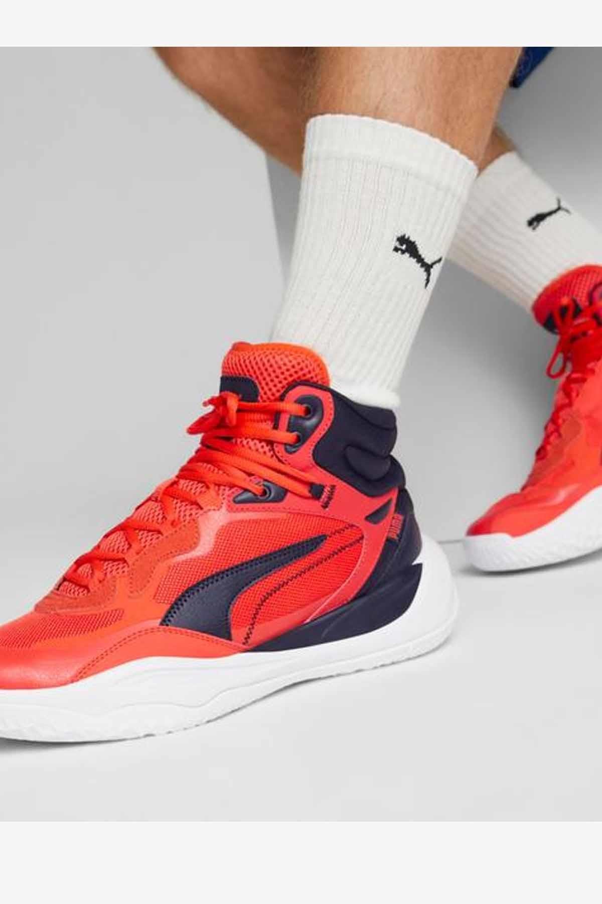PUMA BasketbolPuma Playmaker Mid Erkek Basketbol Ayakkabı 377902-12 KIRMIZI