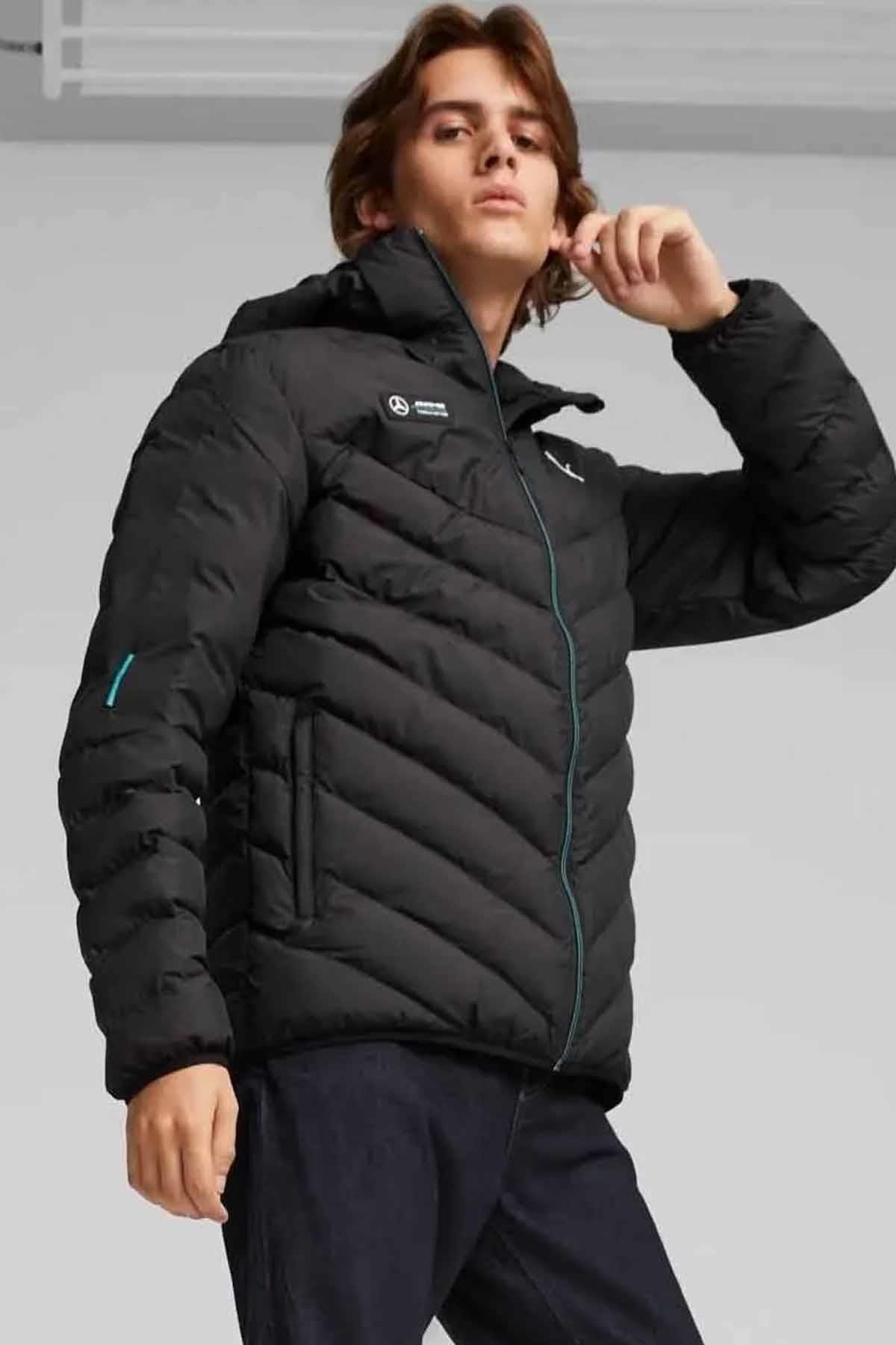 PUMACeketPuma MAPF1 MT7 EcoLite Down Jacket Erkek Ceket 534899 01 Black