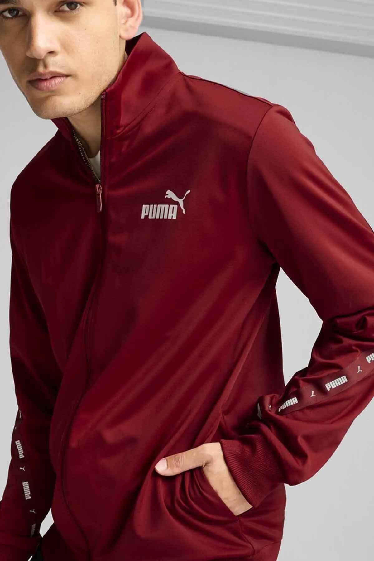 PUMAEşofman TakımPuma Erkek Eşefman Takımı Poly Tape Suit Unisex Eşofman Takım 681895-13 BORDO