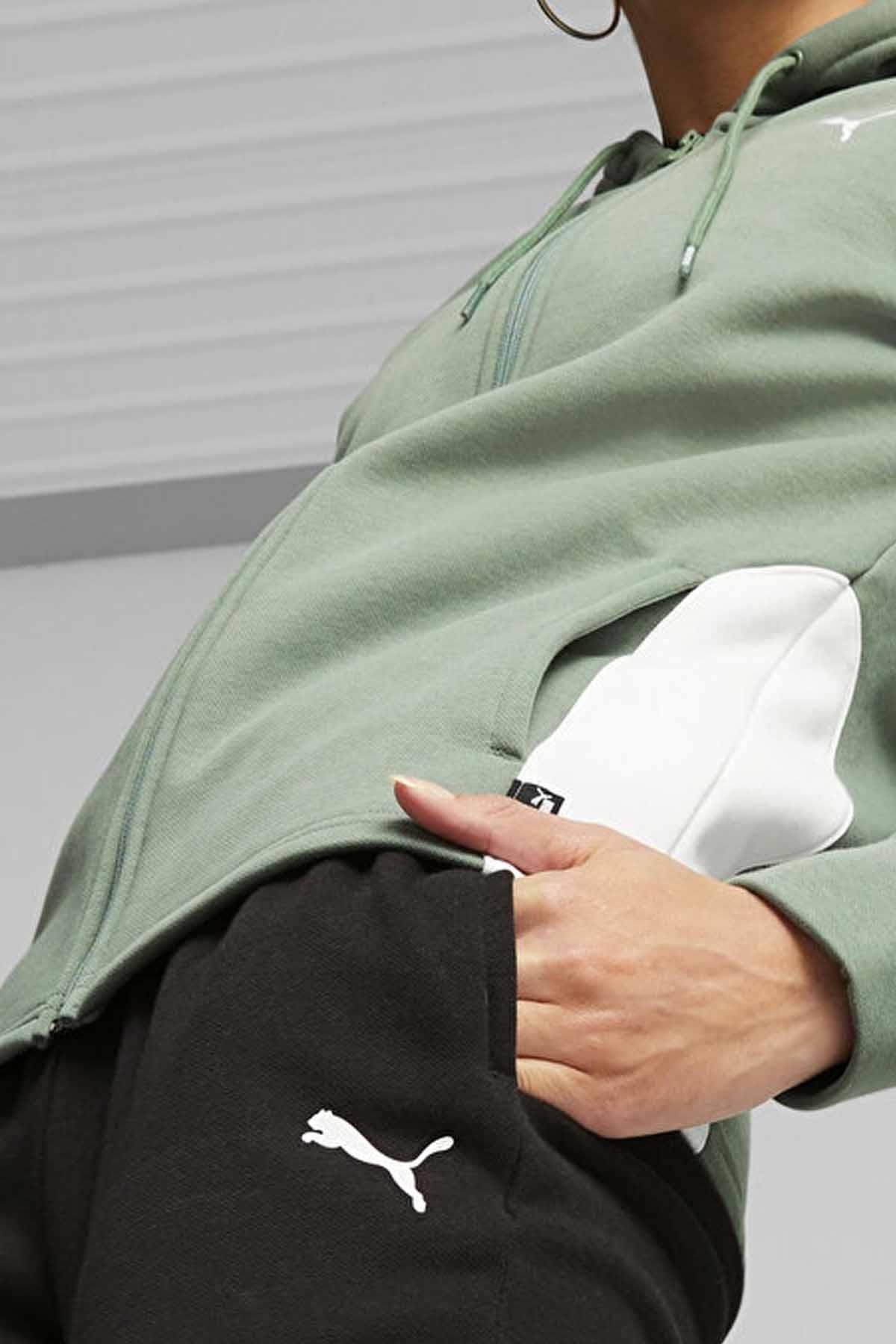 PUMAEşofman TakımPuma Kadın Pamuk Kumaş Kadın Eşofman Takım 622637-44 Siyah-YŞL