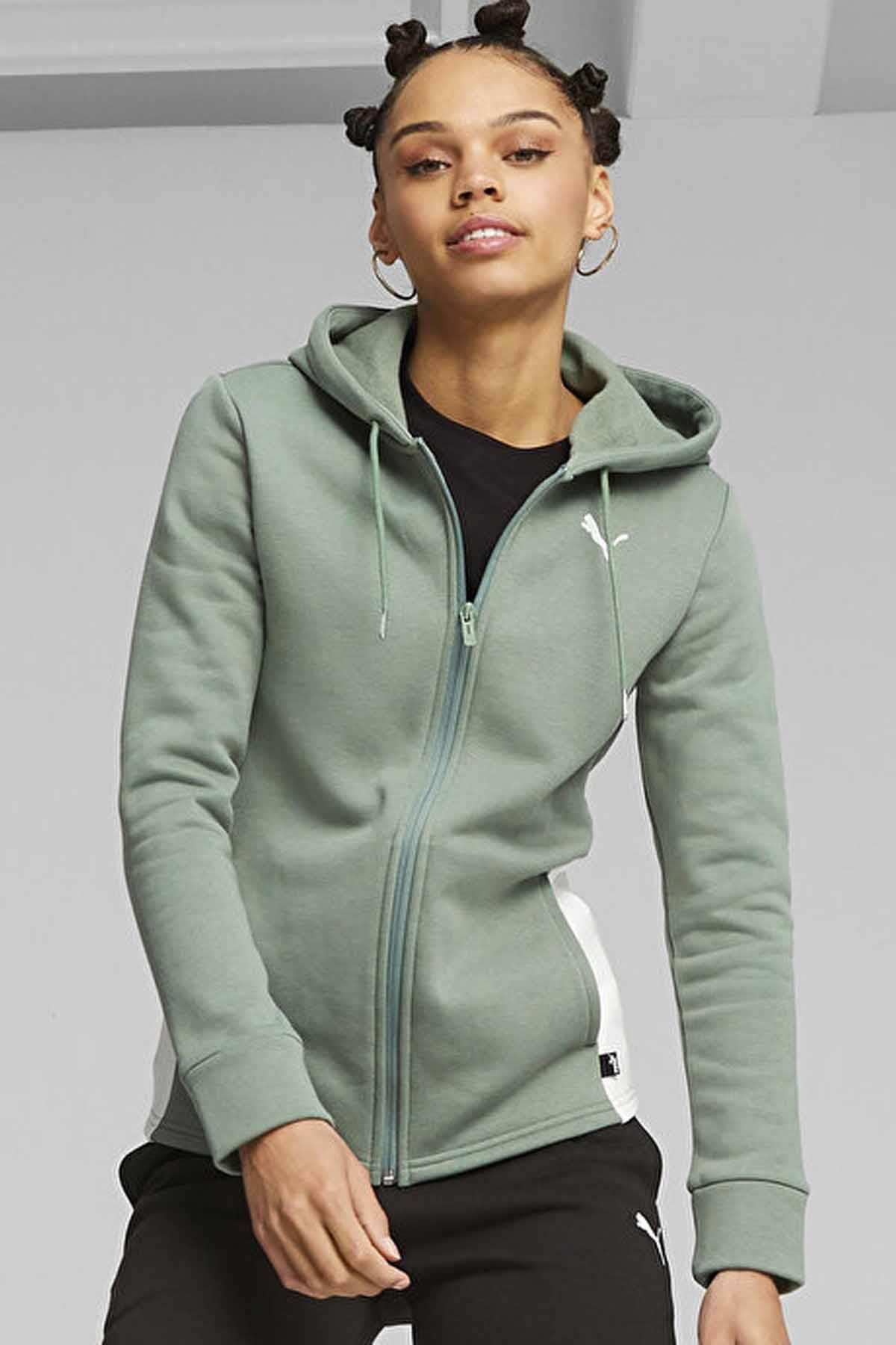 PUMAEşofman TakımPuma Kadın Pamuk Kumaş Kadın Eşofman Takım 622637-44 Siyah-YŞL