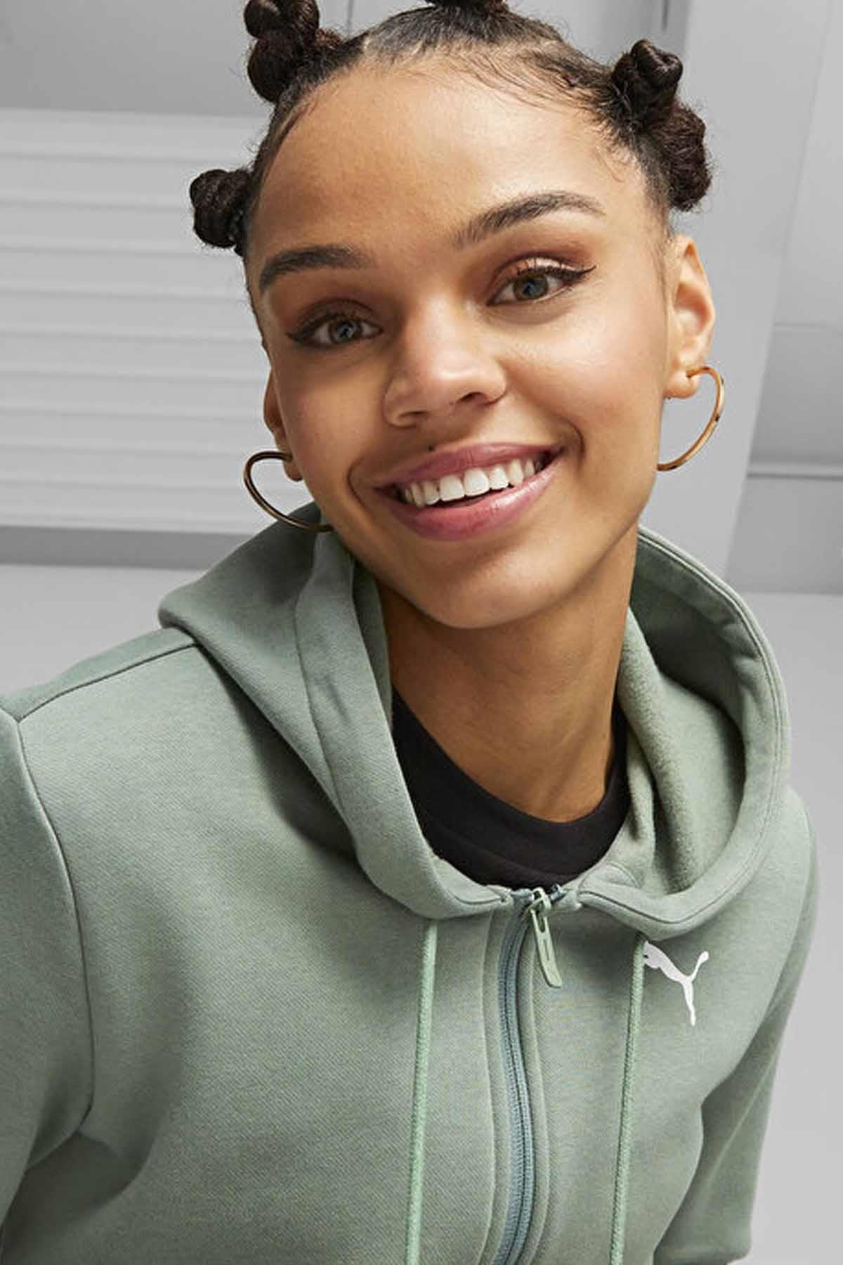 PUMAEşofman TakımPuma Kadın Pamuk Kumaş Kadın Eşofman Takım 622637-44 Siyah-YŞL