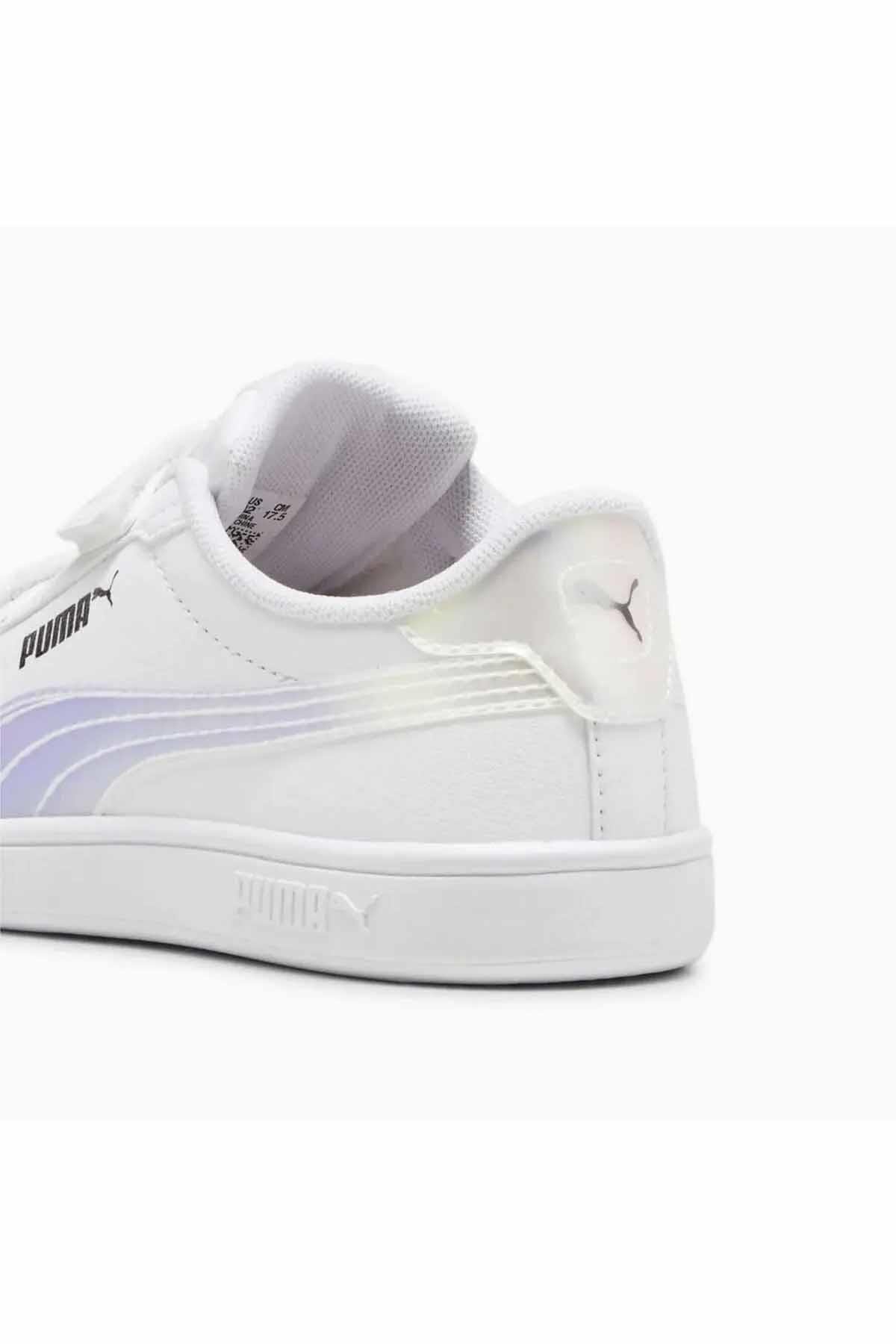 PUMAGünlük SporPuma Smash 3.0 Holo 2.0 V PS Unisex Günlük Spor Ayakkabı 398293-01 BEYAZ