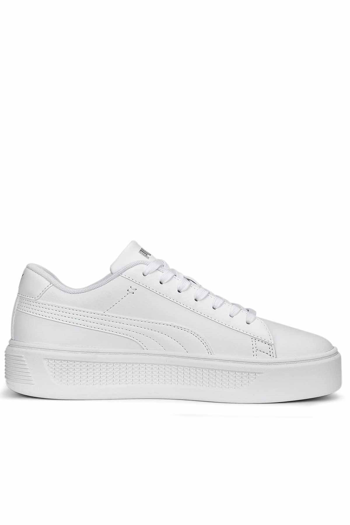 PUMAGünlük SporPuma Smash Platform Kadın Günlük Spor Ayakkabı 390758-01 BEYAZ-SYH