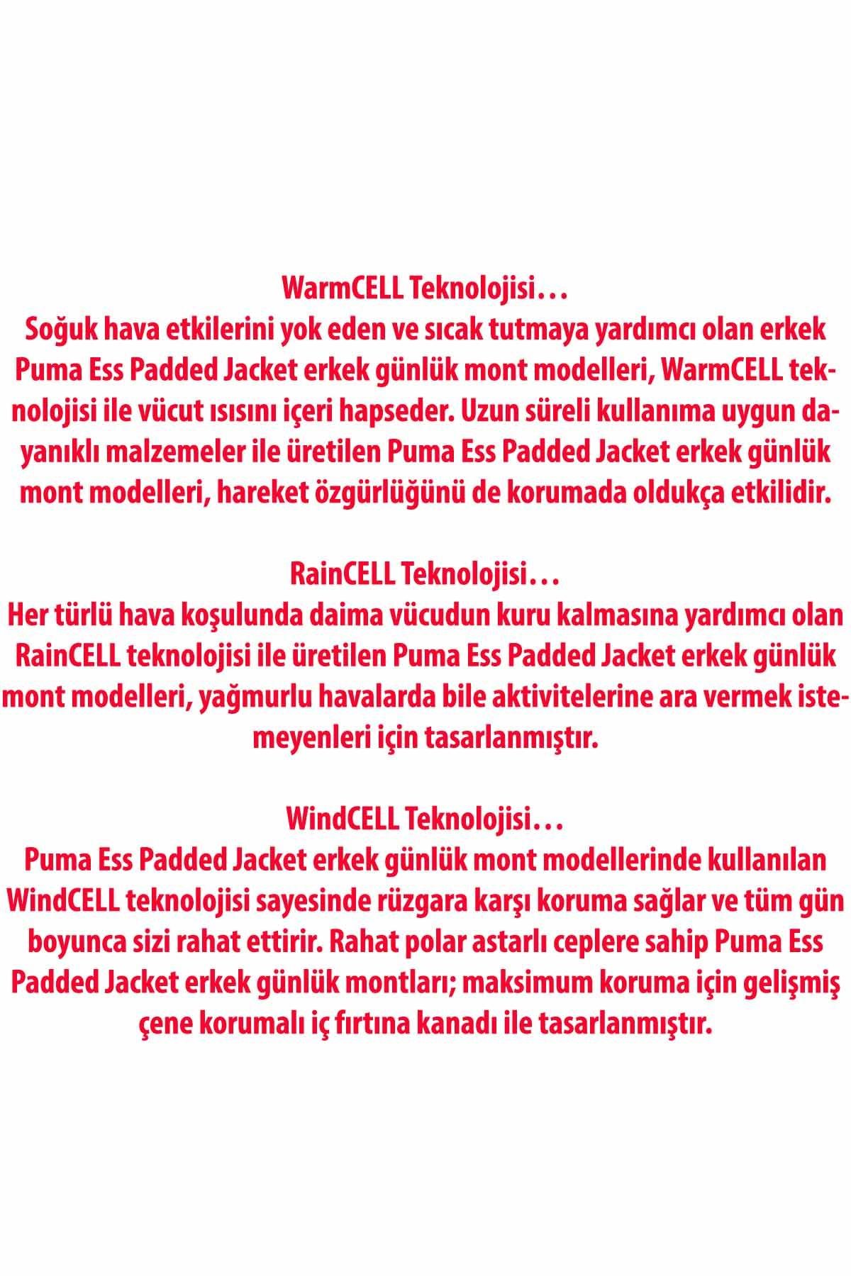 PUMAMontPuma Ess+ Padded Jacket Unisex Mont 849349-01 Siyah