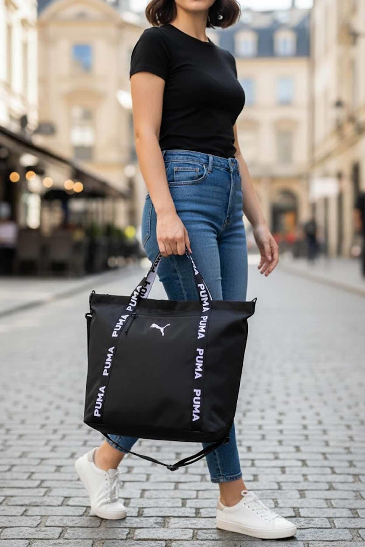 PUMAOmuz ÇantaPuma AT ESS Shopper Kadın Omuz Çanta 091856-01 Siyah