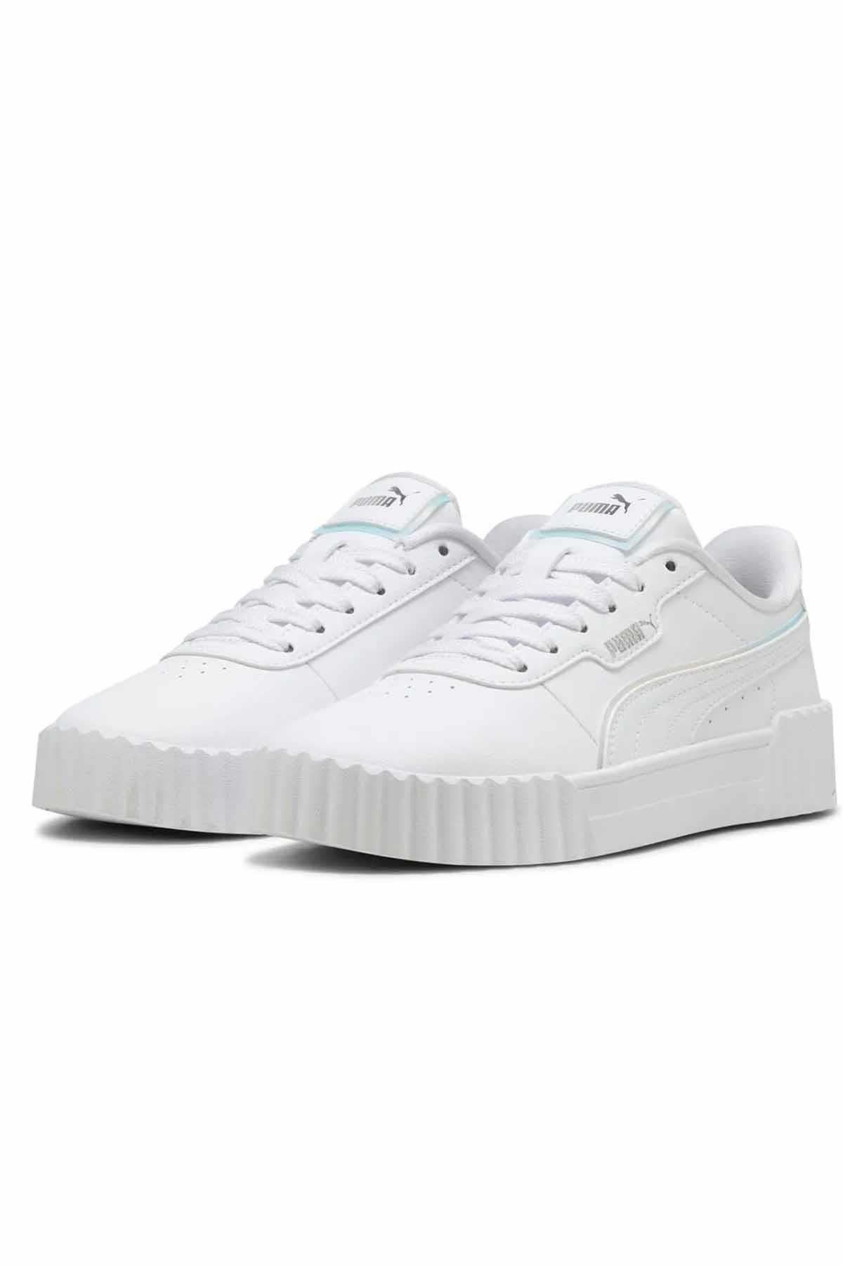 PUMASneakerPuma Carina 3.0 Halo 2.0 Jr Kadın Sneaker Ayakkabı 402280-01 BEYAZ