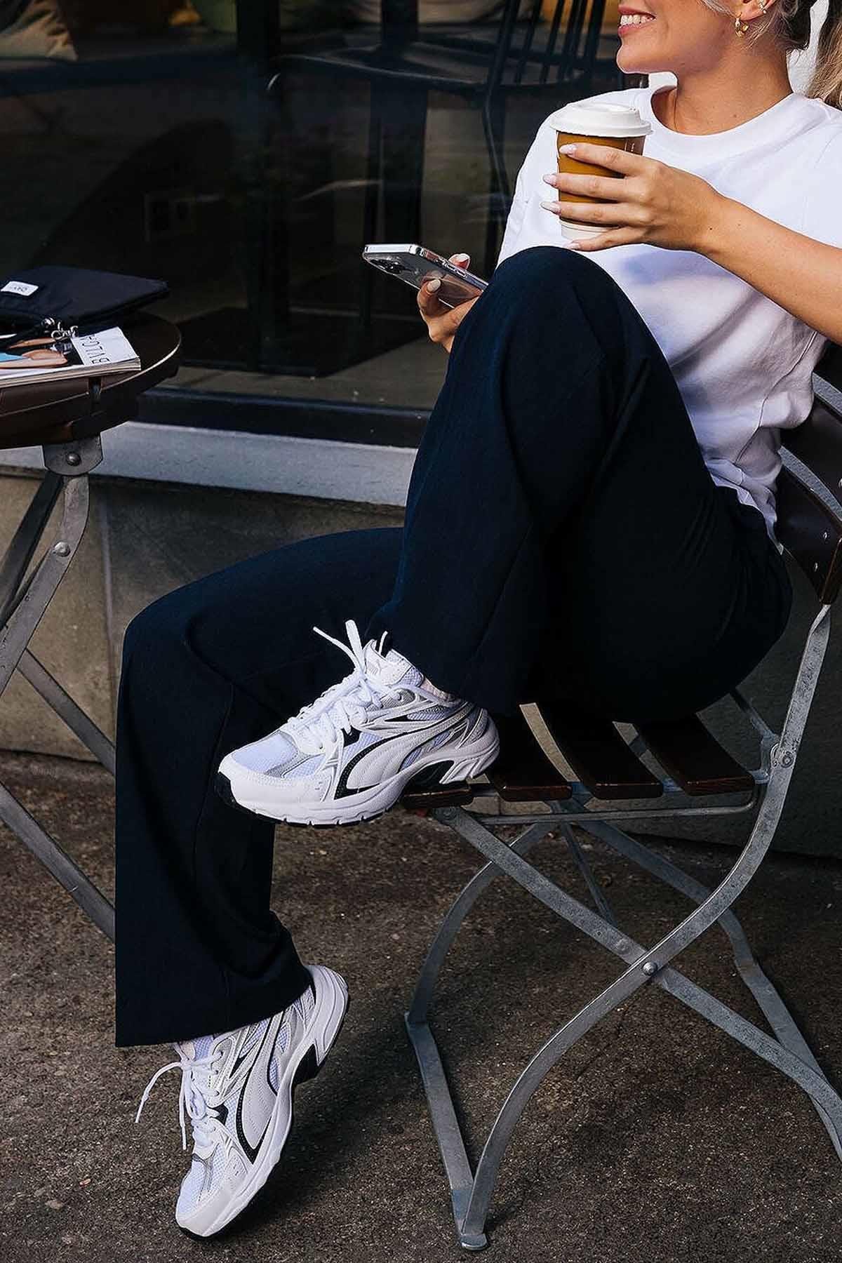 PUMASneakerPuma Milenio Tech-Club Unisex Sneaker Ayakkabı 392322-01 BEYAZ-SYH