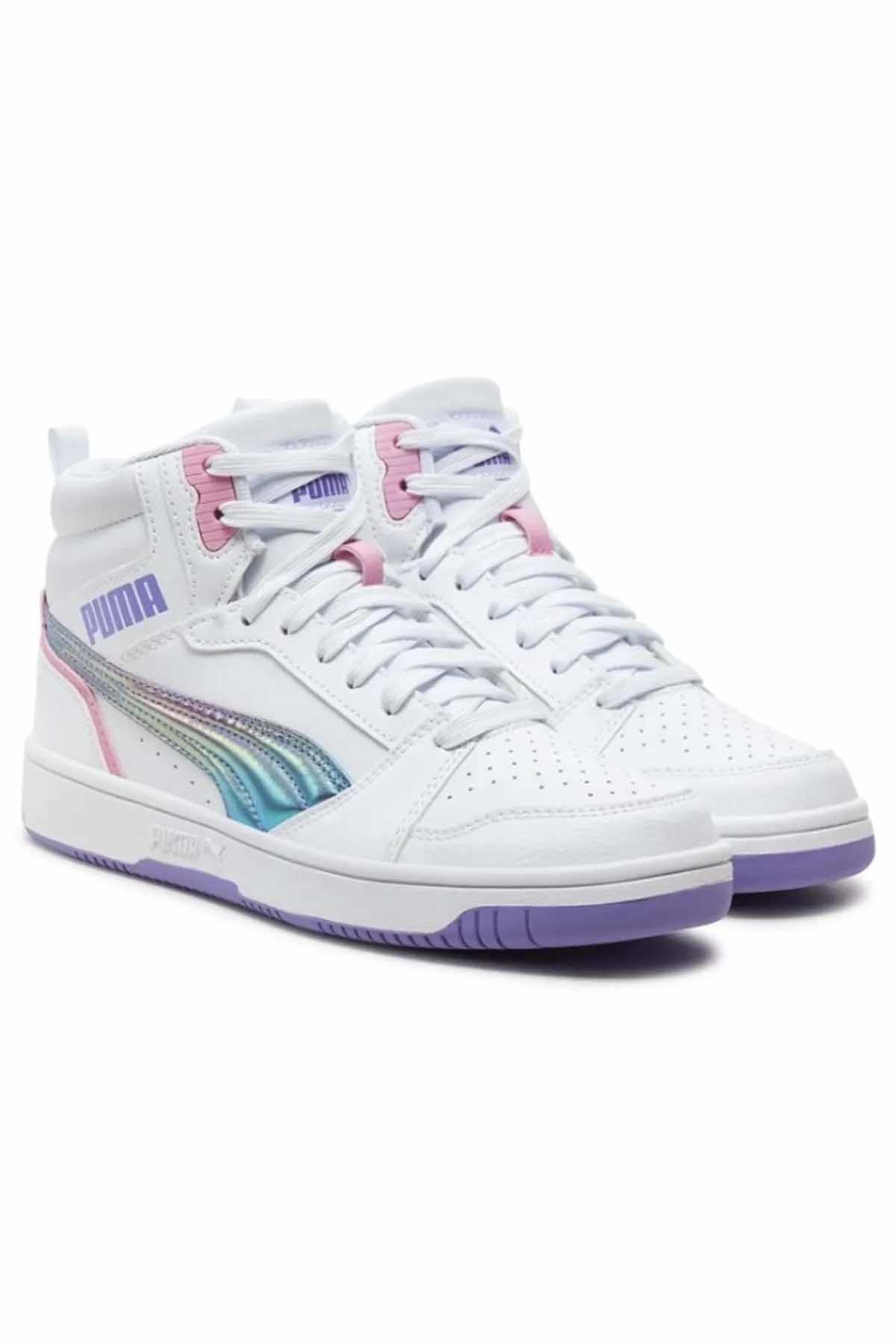 PUMASneakerPuma Rebound V6 Mid Bouncy Sky Kadın Sneaker Ayakkabı 398725-01 Çok Renkli