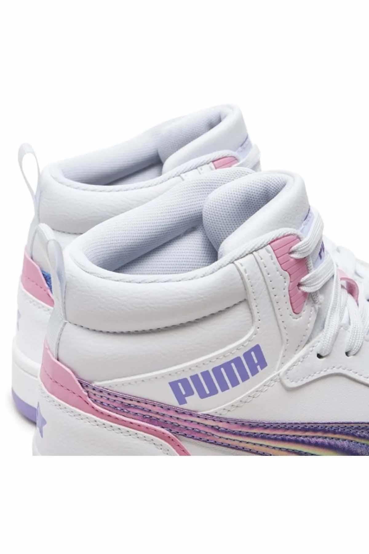 PUMASneakerPuma Rebound V6 Mid Bouncy Sky Kadın Sneaker Ayakkabı 398725-01 Çok Renkli