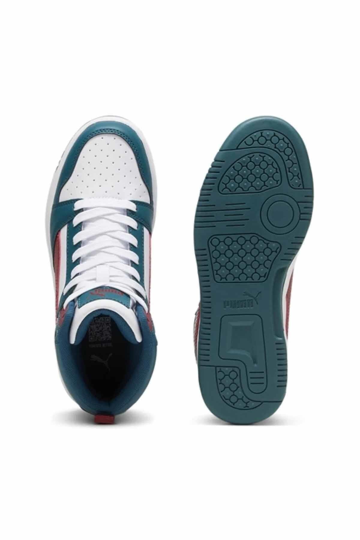 PUMASneakerPuma Rebound V6 Mid Unisex Sneaker Ayakkabı 393831-18 Çok Renkli