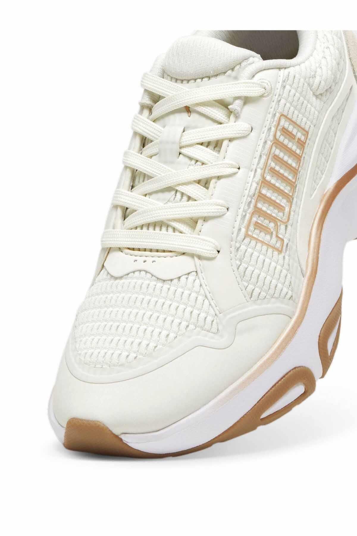 PUMASneakerPuma Softride Divine Wn s-Vapor Gray-PUMA Gold-Gum Kadın Sneaker Ayakkabı 310163-03 BEYAZ