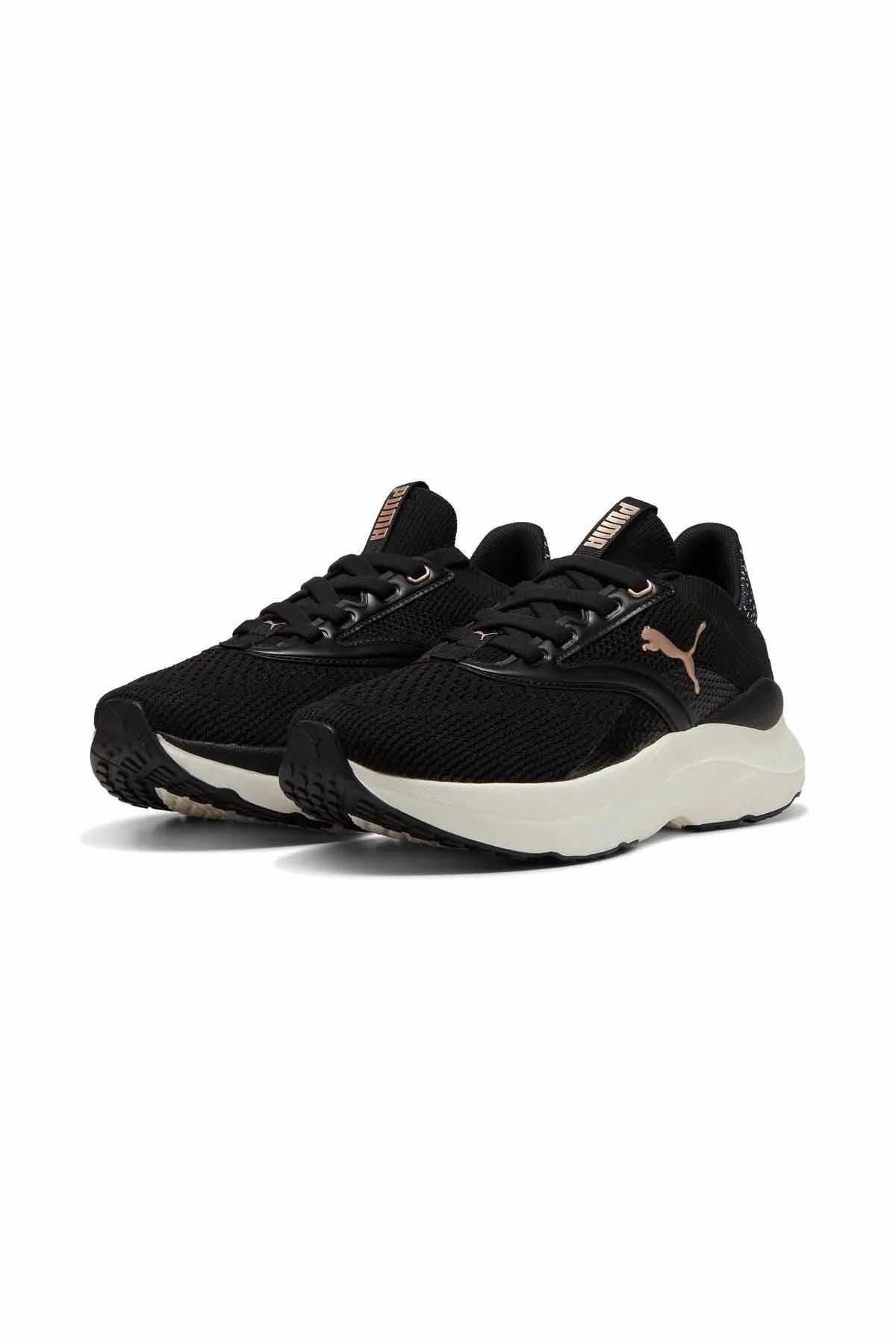 PUMASneakerPuma Softride Mayve Leopard Wns Kadın Sneaker Ayakkabı 310162-01 SIYAH