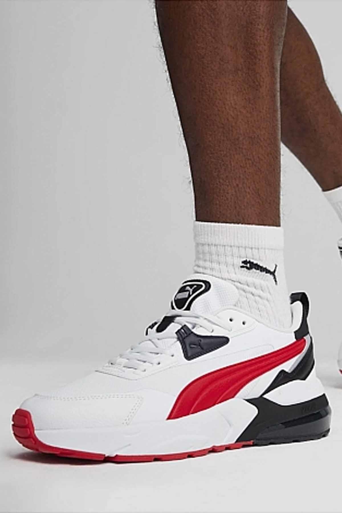 PUMASneakerPuma Vis2K Erkek Sneaker Ayakkabı 392318-14 beyaz/krmz