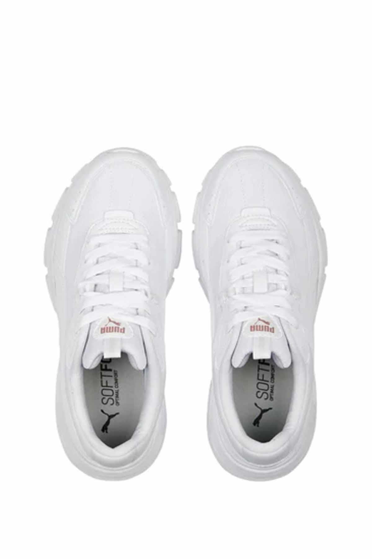 PUMASneakerPuma Yüksek Taban Kadın Spor Ayakkabı Cassia Via Kadın Sneaker Ayakkabı 389223-01 BEYAZ