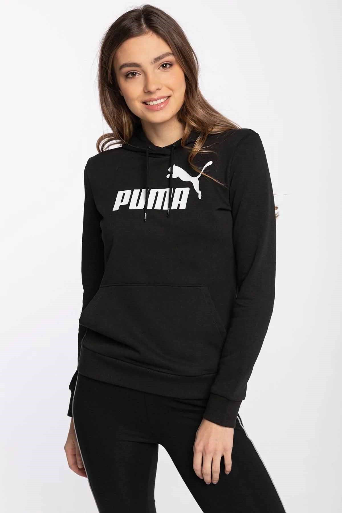 PUMASweatshirtPuma ESS Logo Hoodie TR (s) Kadın Sweatshirt 586791 01 Black