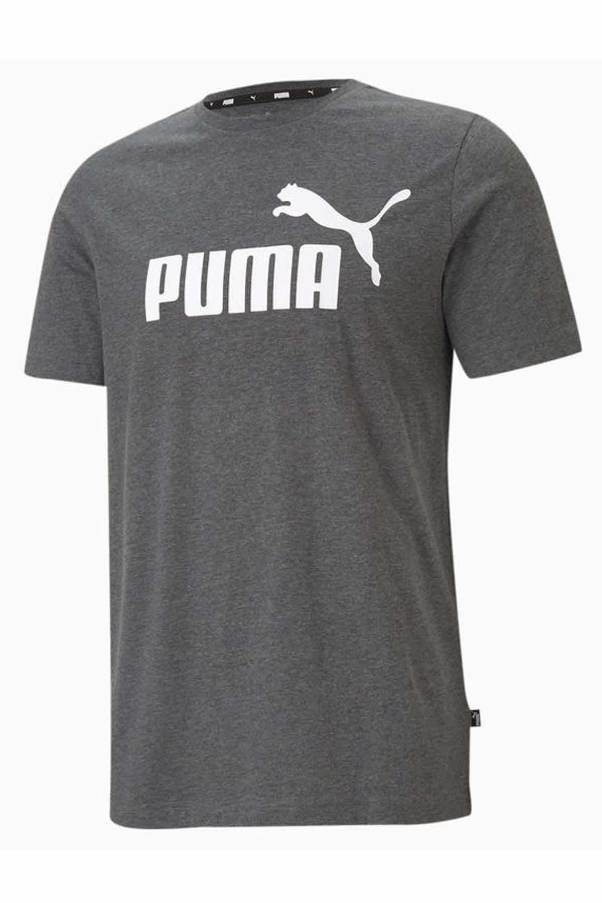 PUMATişörtPuma Ess Heather Tee Erkek Tişört 586736-01 Siyah