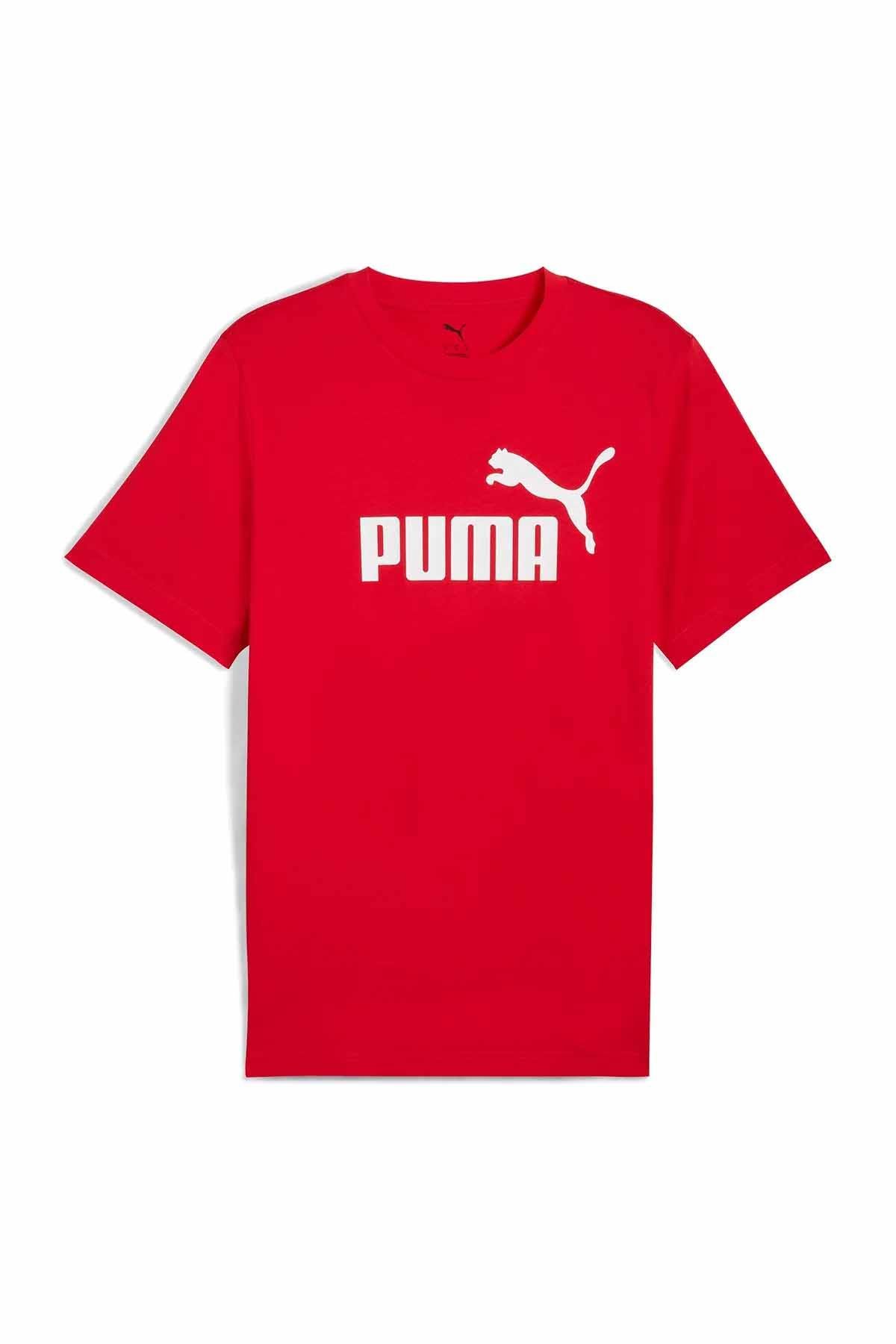 PUMATişörtPuma Ess Logo Tee Erkek Tişört 682532-11 KIRMIZI