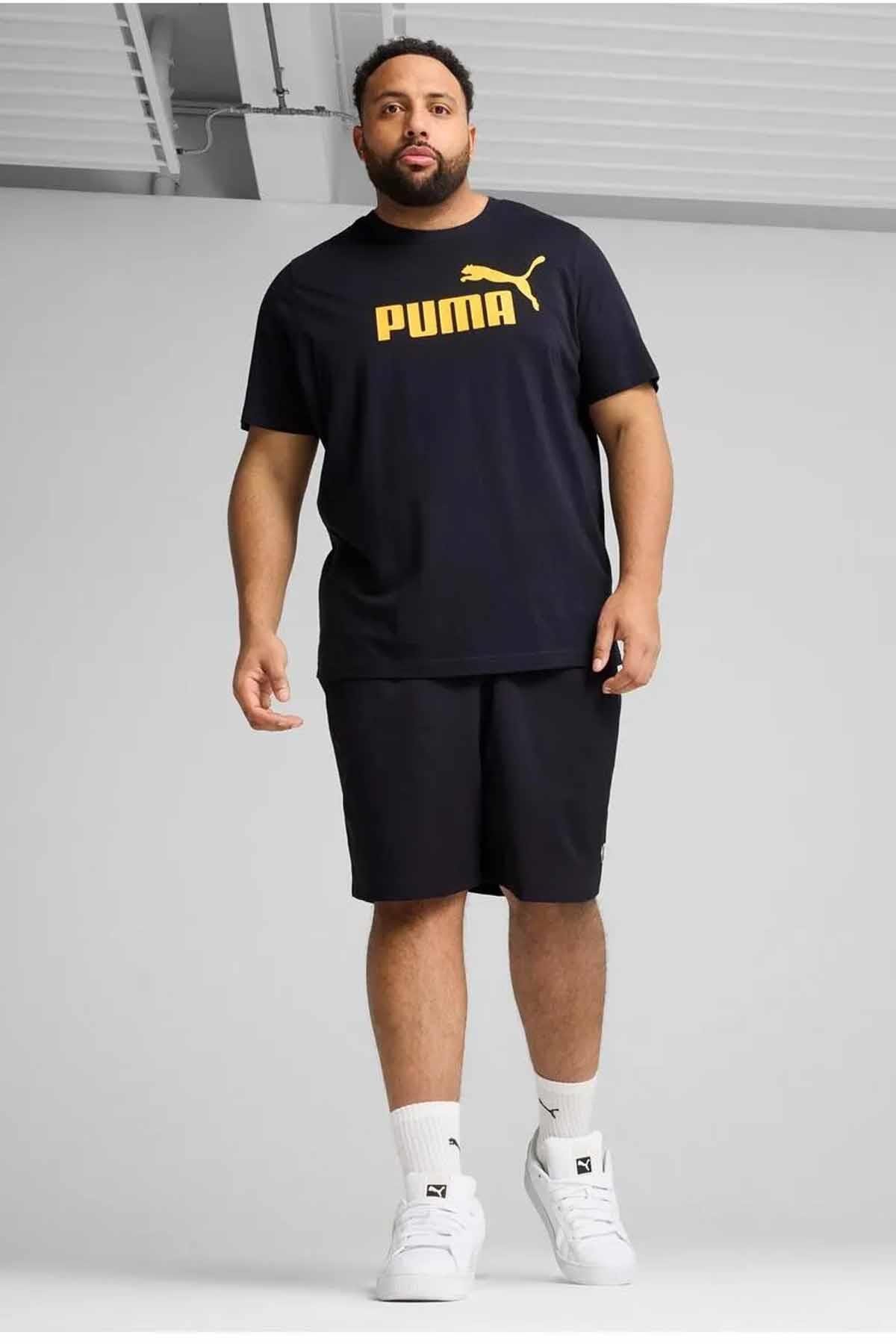 PUMATişörtPuma Ess Logo Tee Erkek Tişört 682533-16 LACIVERT