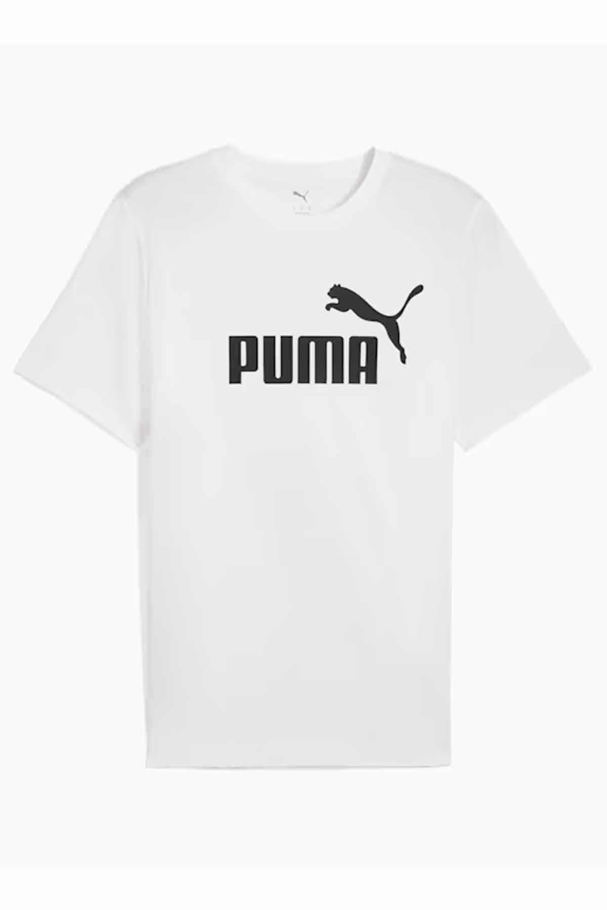 PUMATişörtPuma Ess Logo Tee Erkek Tişört 682532-02 BEYAZ