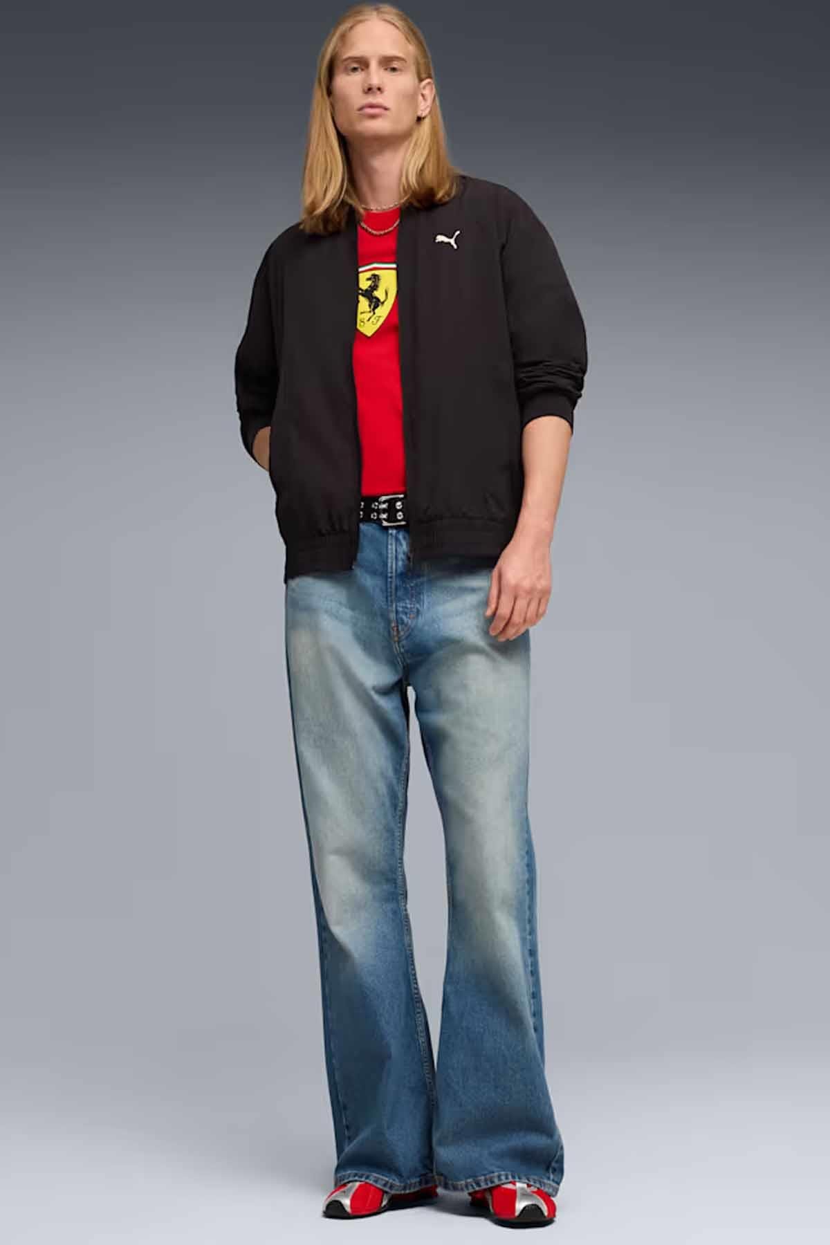 PUMATişörtPuma Ferrari Colored Shield Tee Erkek Tişört 635310-02 Kırmızı